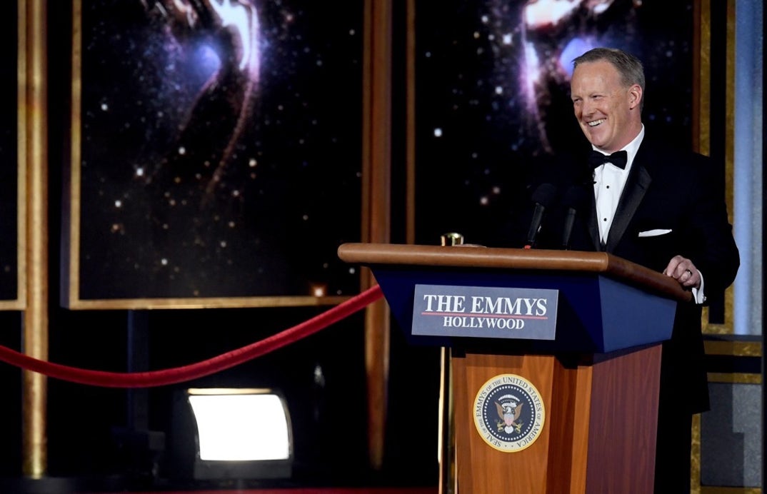 Sean Spicer makes an appearance -- 69th Annual Primetime Emmy Awards
