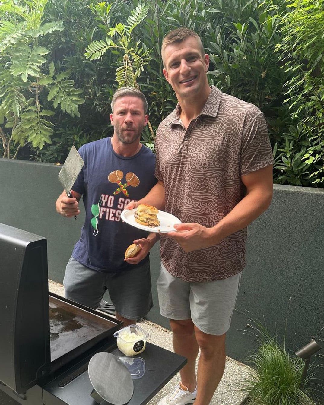 Julian Edelman and Rob Gronkowski