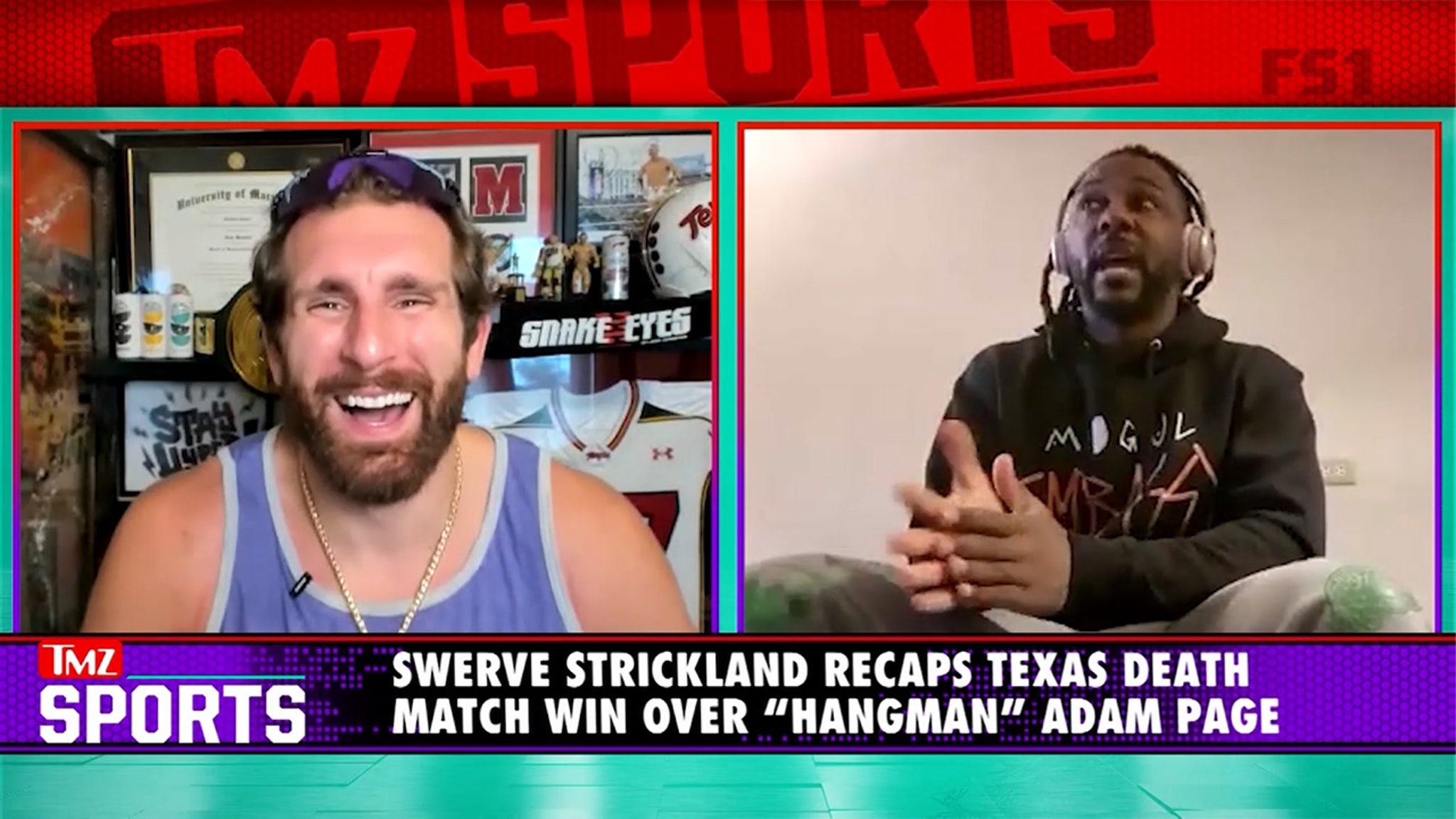 Swerve Strickland Talks Bloody Deathmatch vs. Adam Page, Getting Face ...
