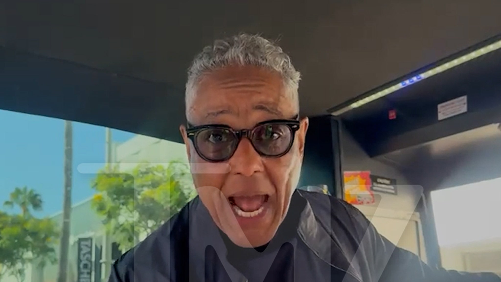 Giancarlo Esposito Crashes Our TMZ Tour Bus!!!