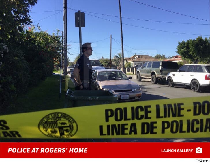 Police at Jackie Jerome Rogers' Home