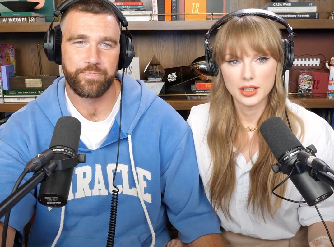 Taylor Swift Travis Kelce Handsy New Heights Podcast 0