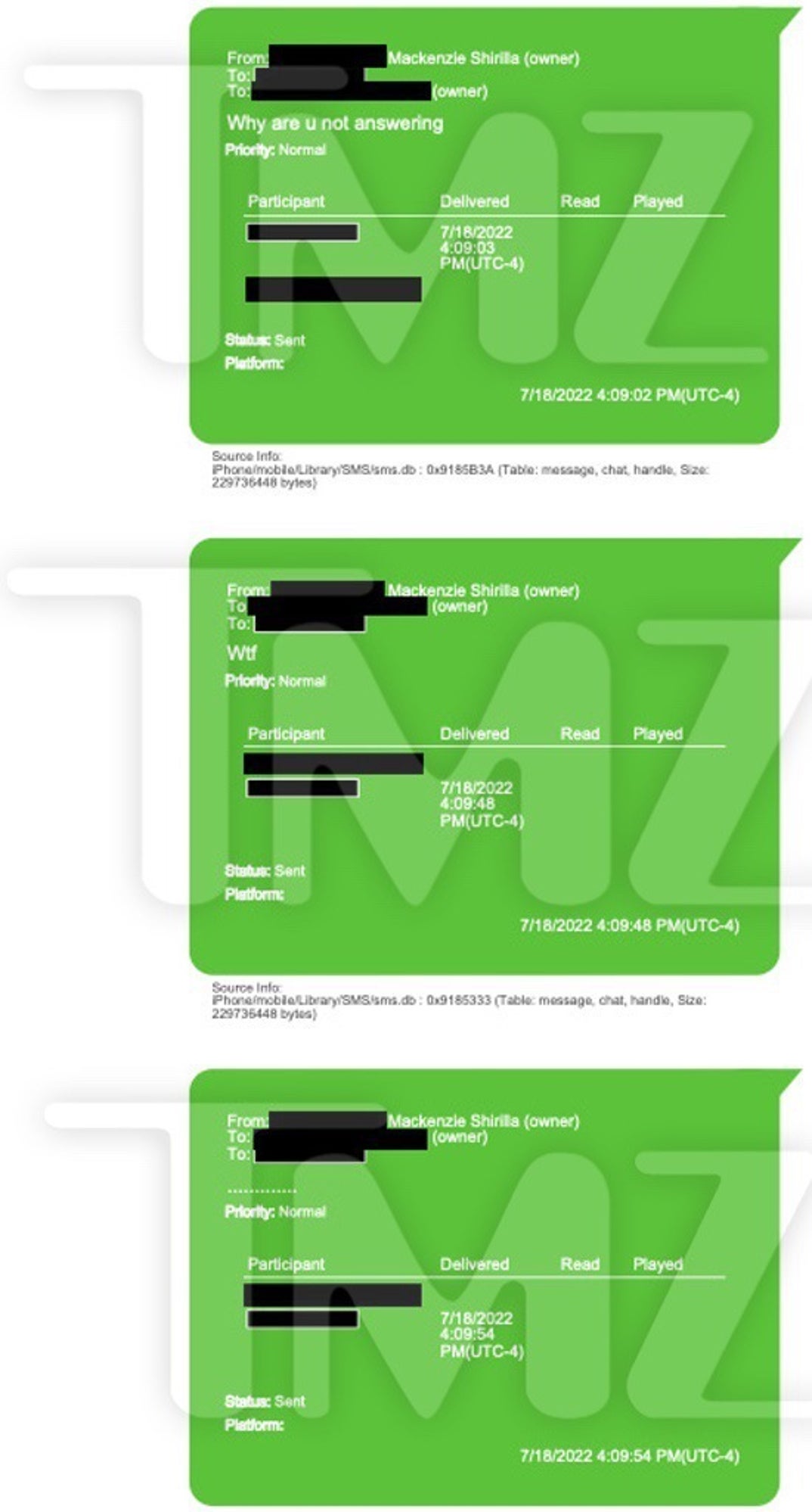 Mackenzie Shirilla Accusing Dominic Russo Texts 7