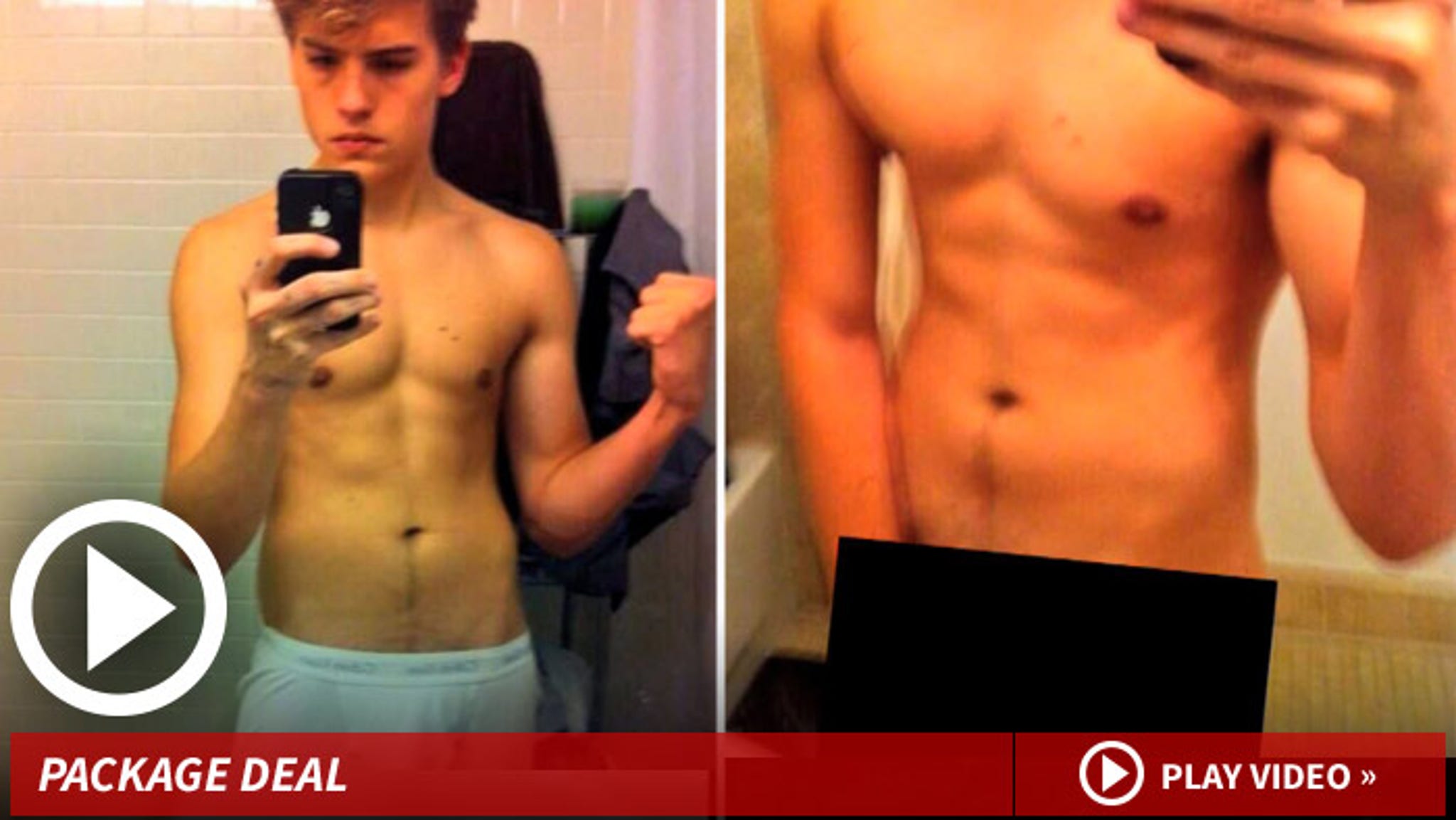 Dylan Sprouse -- Hey, That's MY Exposed Junk On the Internet ... a Nak...