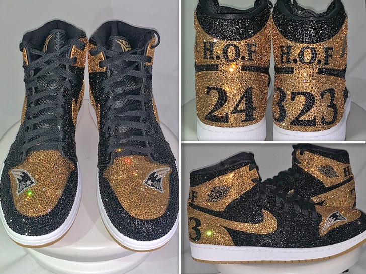 Ty Law's Custom Hall of Fame Jordans Took 40 Hours To Make, 12,000 ...
