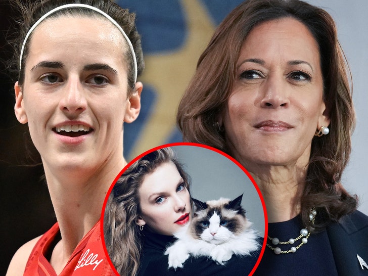 Kamala Harris caitlin clark taylor swift