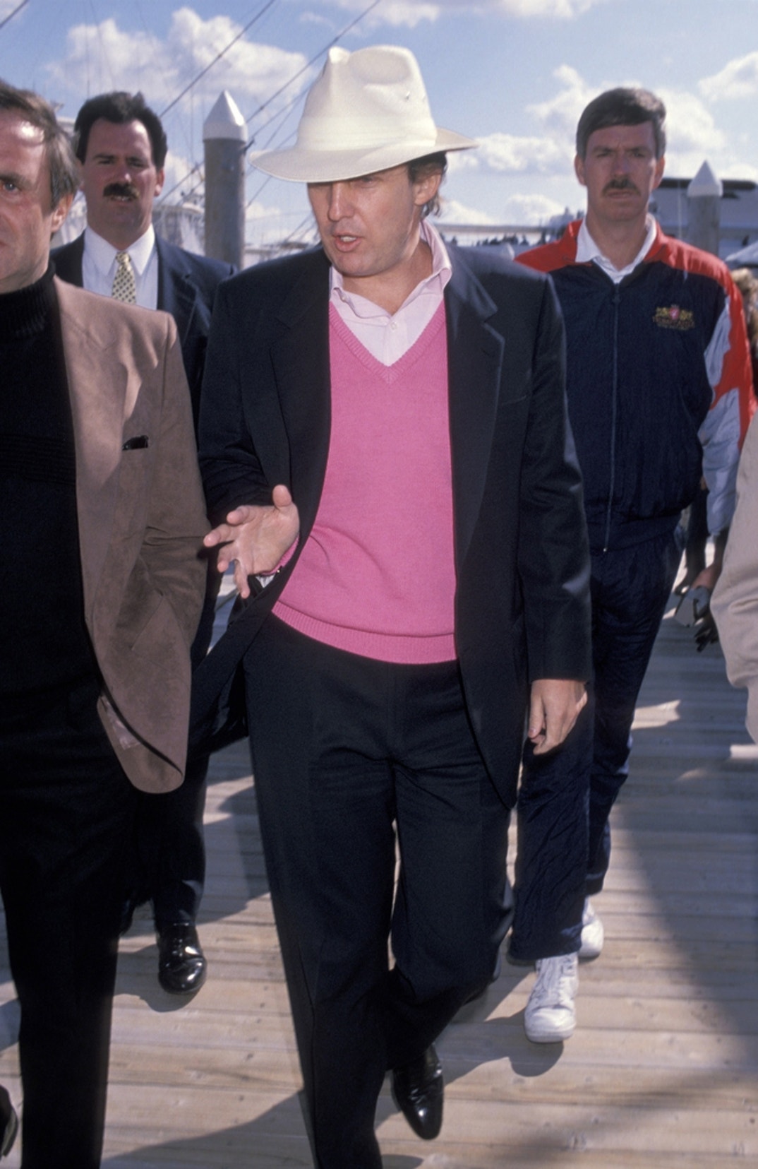 Donald Trump during the Superboat Race at Trump Plaza in Atlantic City, New Jersey.