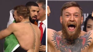 Drake Draped in Irish Flag with Conor McGregor at UFC 229 Weigh-In