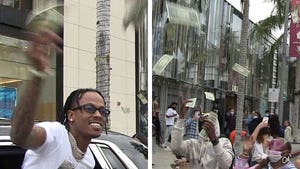 Rich The Kid Makes it Rain on Rodeo Drive, Fans Get Cash, He Gets a Ticket