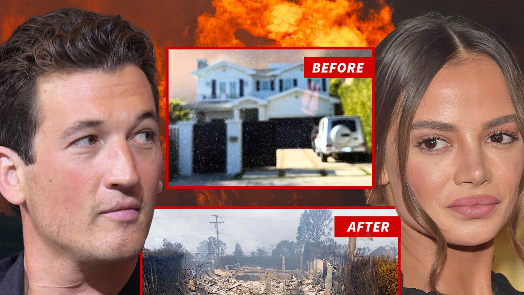 Miles Teller’s Wife Keleigh Shares Final Picture of Home Before It Burned