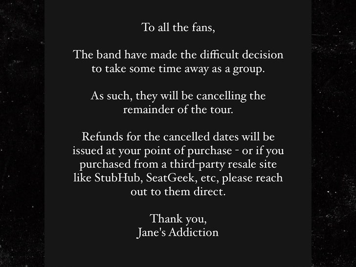 Janes Addiction sagt Insta-Tour ab