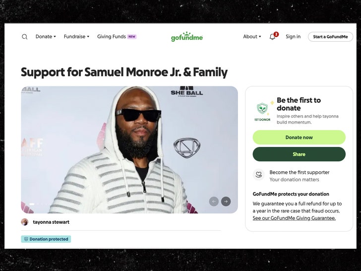 Samuel Monroe Jr gofundme