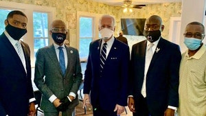 Joe Biden Meets with George Floyd's Family in Houston