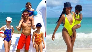 Celebrity Family Beach Day