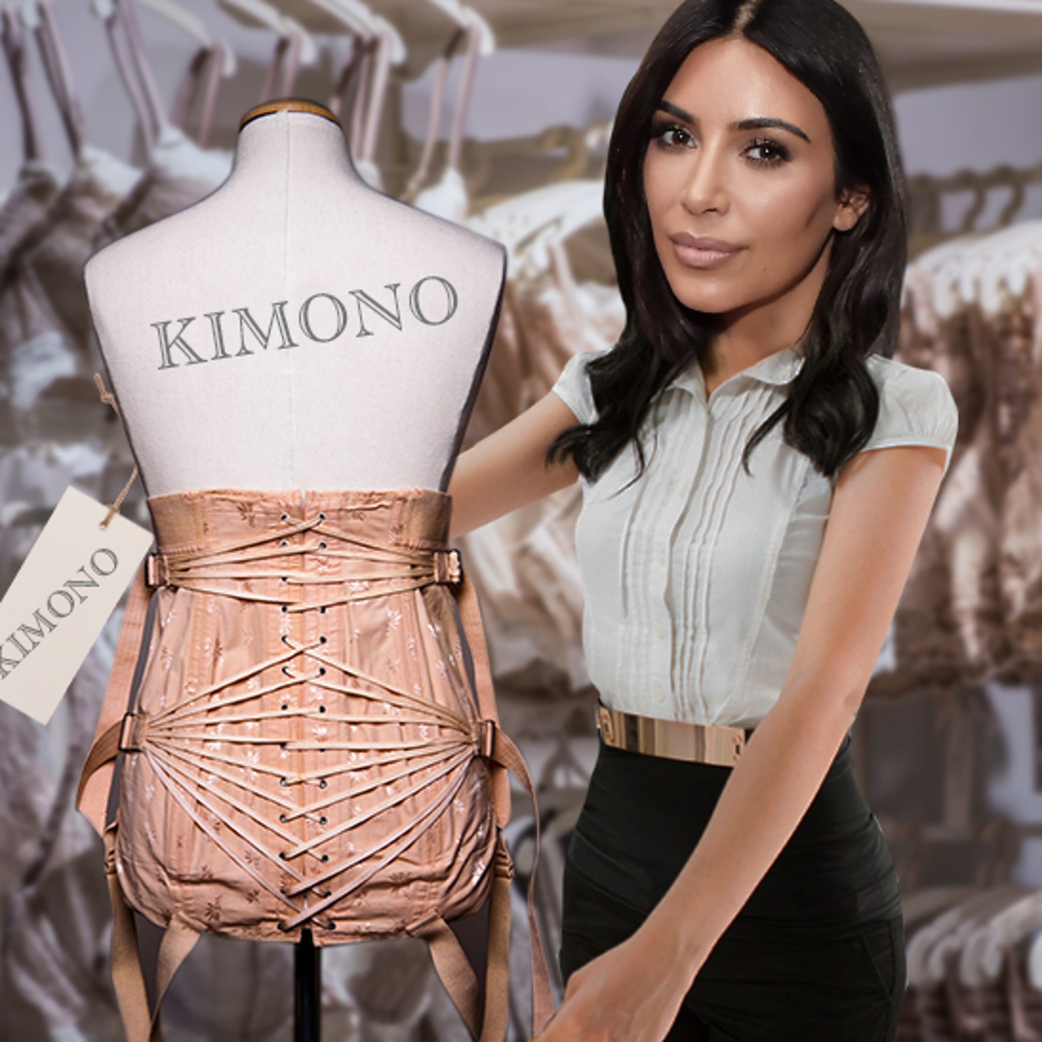 Kim Kardashian West Brands Lingerie Line 'Kimono Intimates