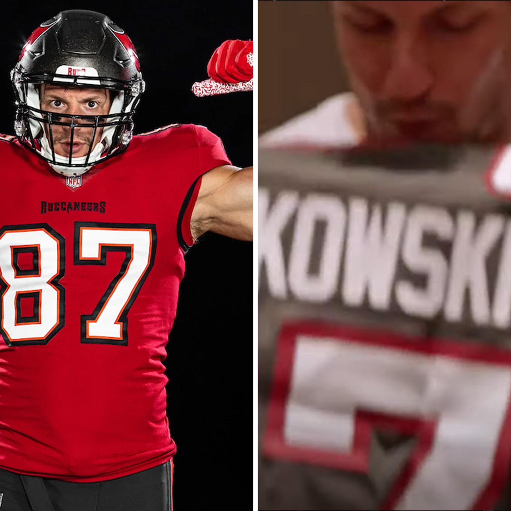 Buccaneers unveil first look at Rob Gronkowski in uniform