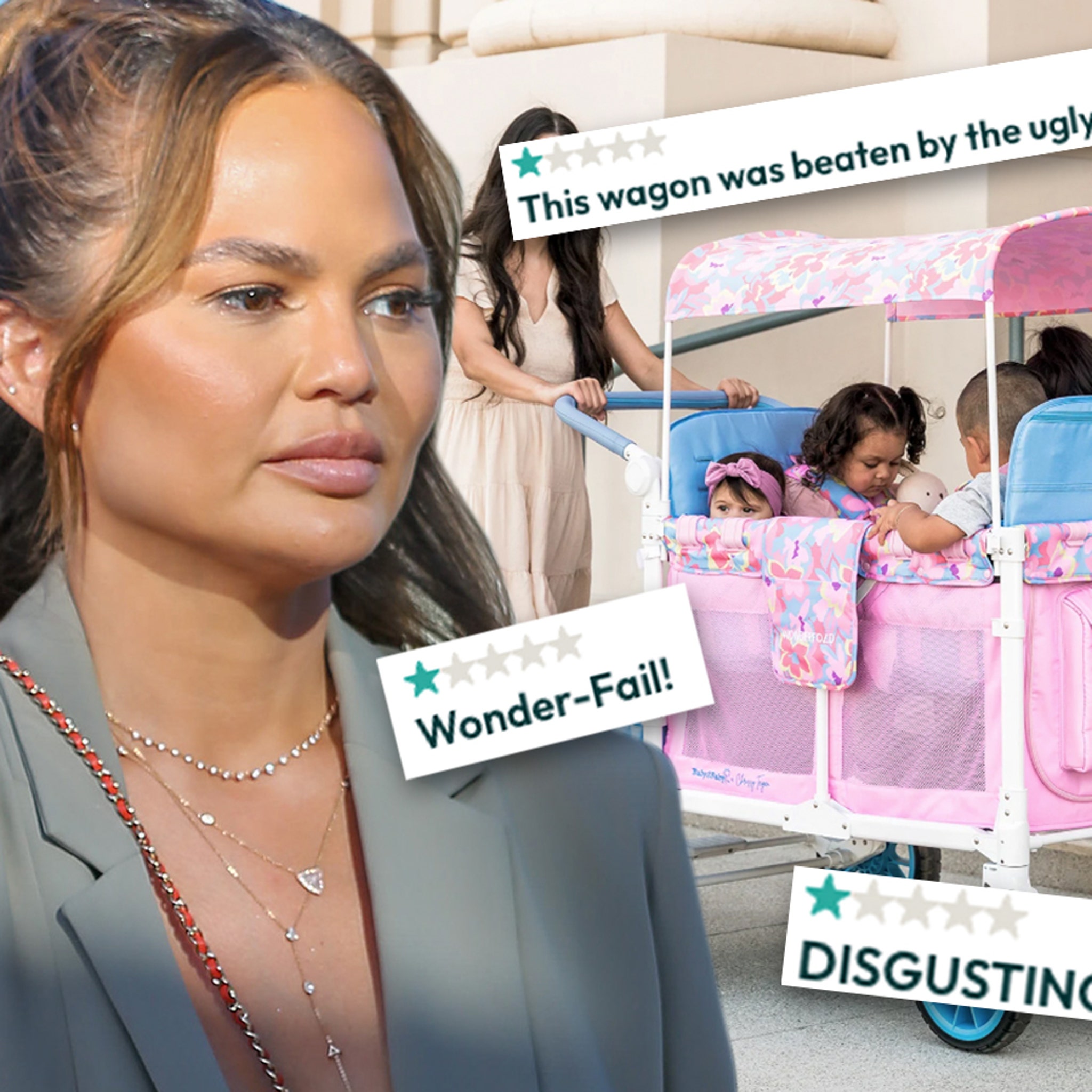 Chrissy Teigen Review-Bombed for Wonderfold Wagon Collab