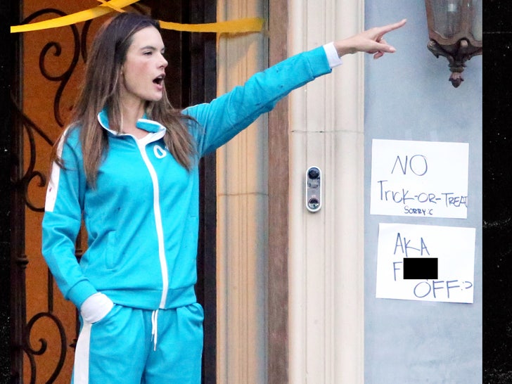 Alessandra Ambrosio Tells Trick-Or-Treaters To f off