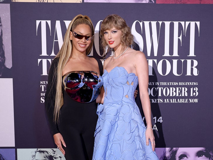 beyonce and taylor swift at eras tour movie premiere at the grove