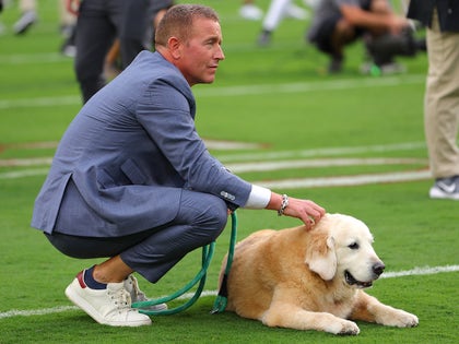 Kirk Herbstreit With His Dog Ben