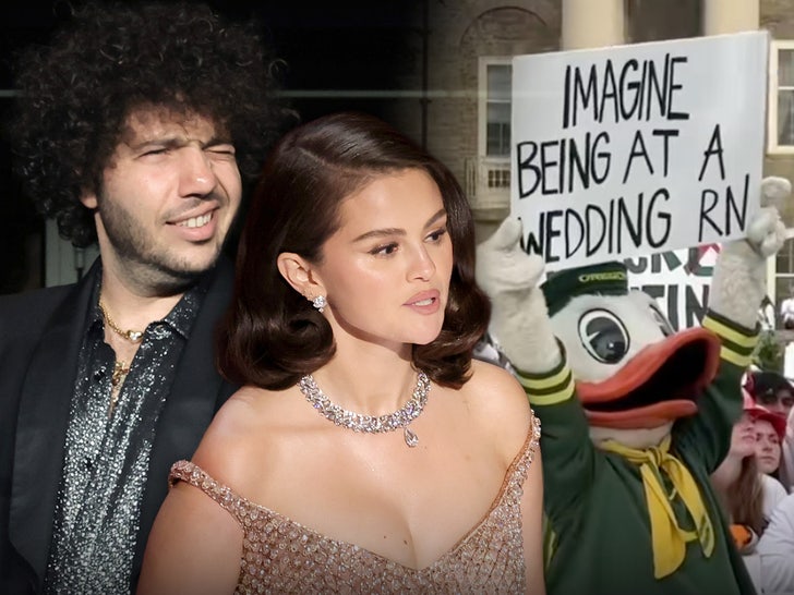 benny blanco selena gomez oregon duck main getty tiktok composite
