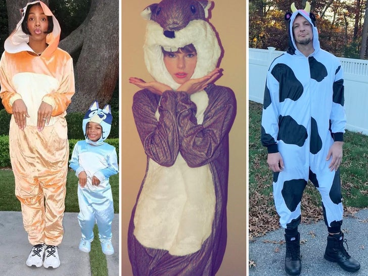 Celebs In Cozy Onesie Costumes