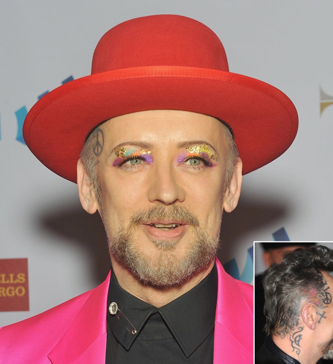 Guess Whose Ink-redible Head Tattoos!, image size:1074x1173