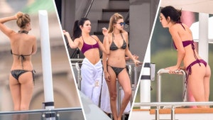 Kendall Jenner & Gigi Hadid -- Bikinis On a Yacht! (TMZ TV)