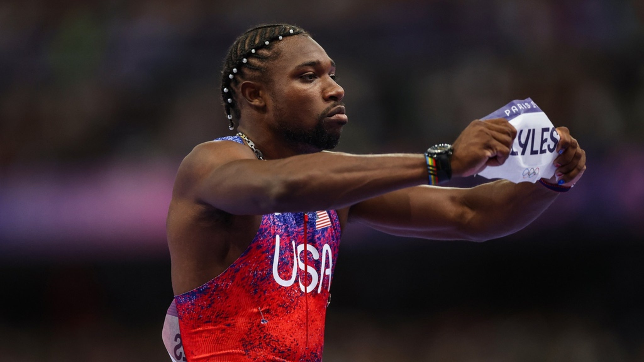 Noah Lyles Racing At The Olympics