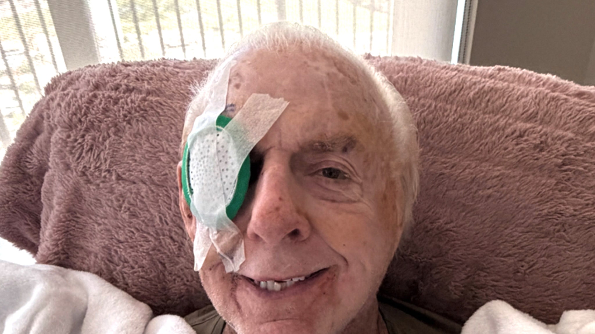 Ric Flair Shares Health Update, Photo Of Him Wearing Eye Patch After Fall