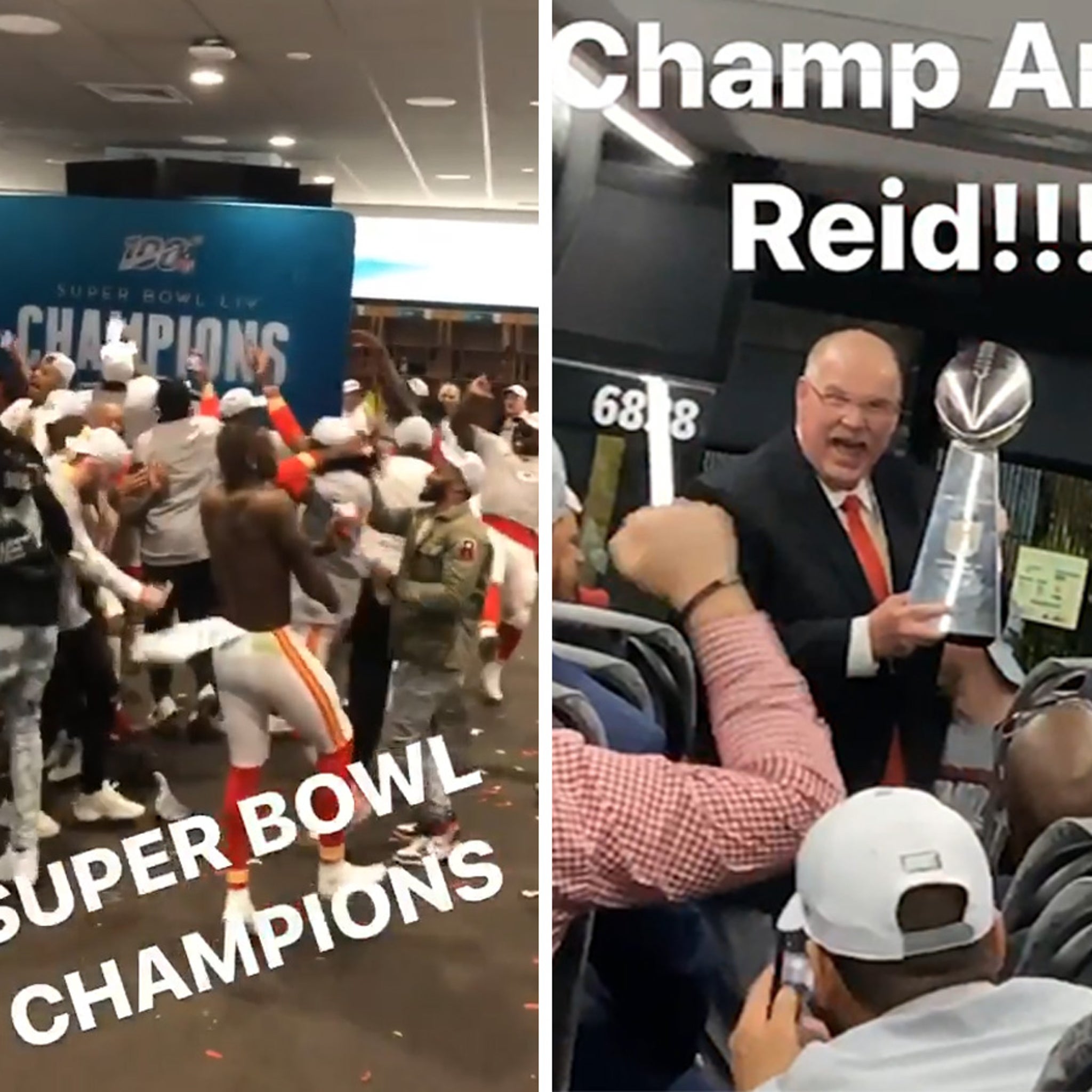 Super Bowl LIV: Kansas City Chiefs' Patrick Mahomes, Andy Reid