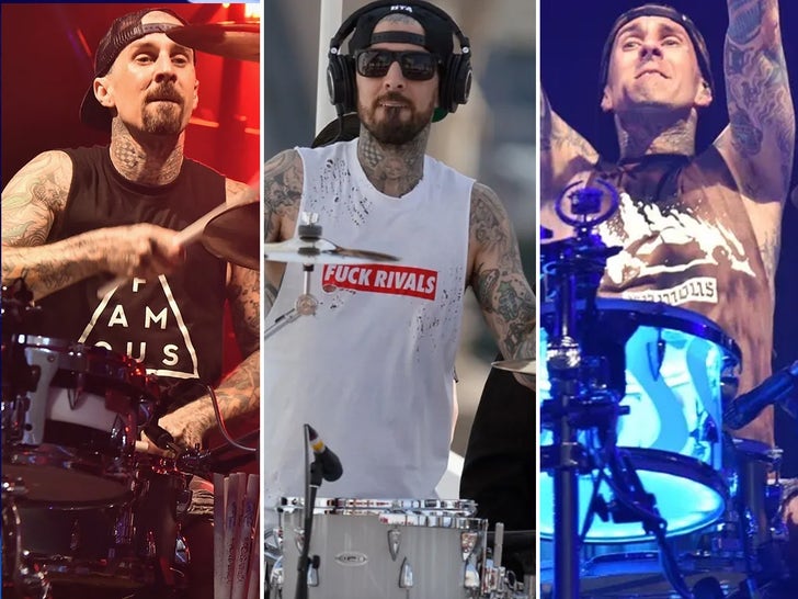 Travis Barker Performance Photos