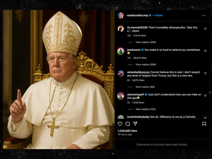 donald trump pope ai instagram sub blur