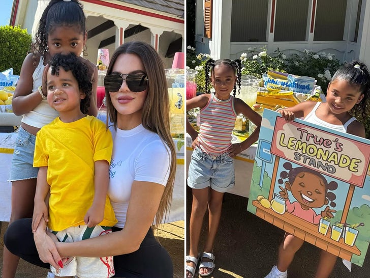Khloe Kardashian Shares Photos of Her Kids Selling Lemonade