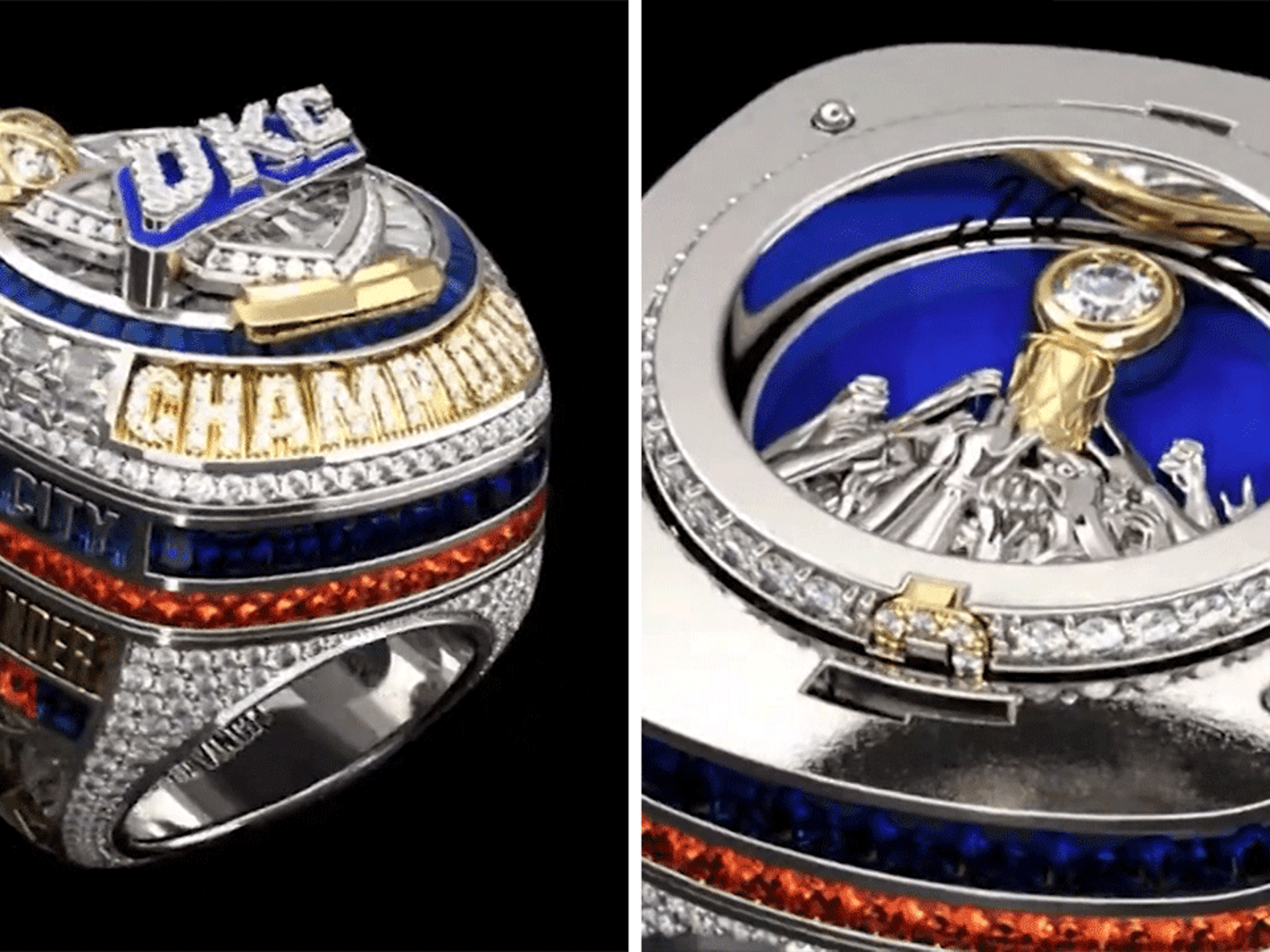 OKC Thunder's Championship Bling Revealed, Ring Inside A Ring!