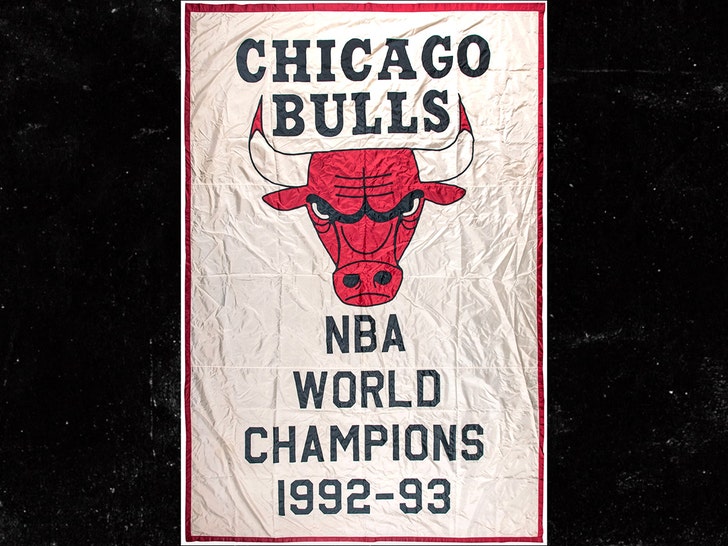 chicago bulls banner greyflannelauctions