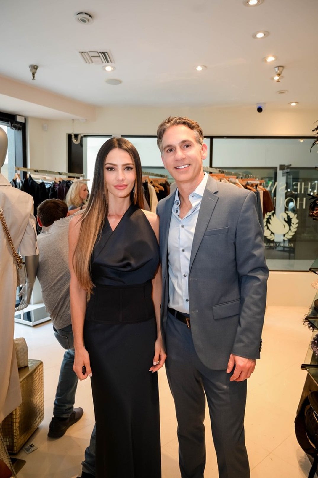 Television personality Sandra Vergara poses with board-certified plastic surgeon and Forever Breast founder Dr. Michael K. Newman