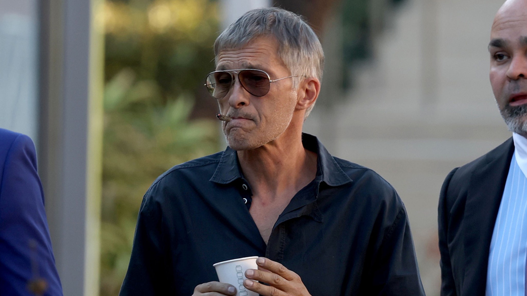 Olivier Martinez Spotted Smoking Outside of Court Amid Halle Berry Custody Battle