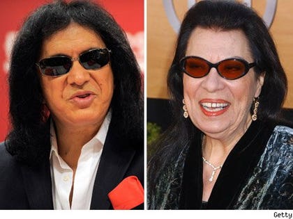 Gene Simmons and Shelley Morrison