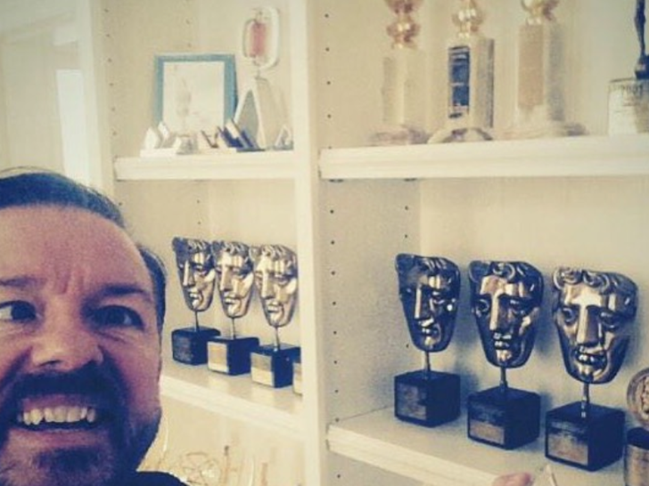 Los selfies premiados de Ricky Gervais