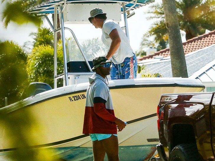 Tyler Cameron and Matt James Go Boating
