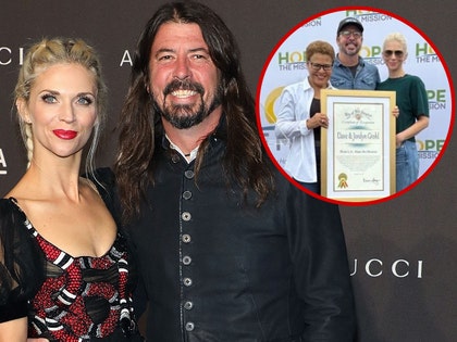 Jordyn Blum and Dave Grohl karen bass getty los angeles mission