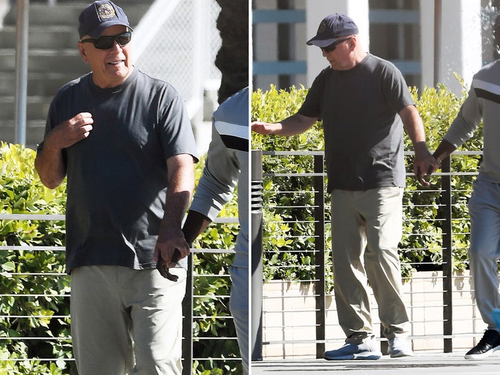 Bruce Willis Out For A Beach Stroll In Los Angeles