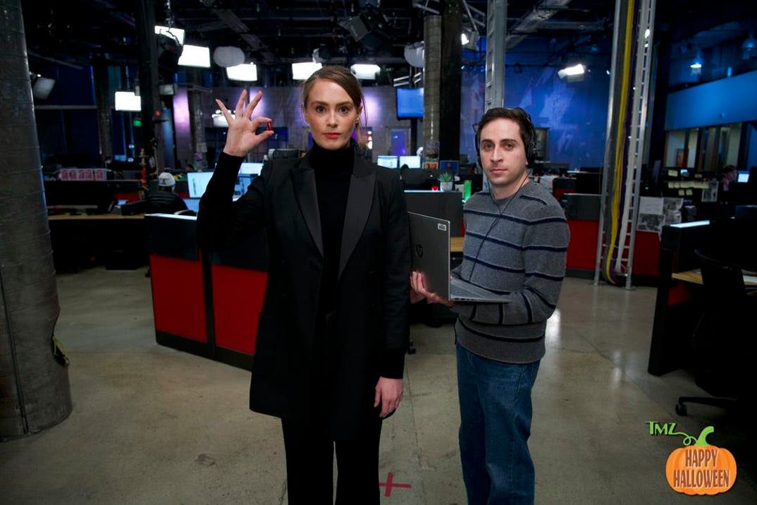 Kristen and Jonah as Elizabeth Holmes and Nathan Fielder