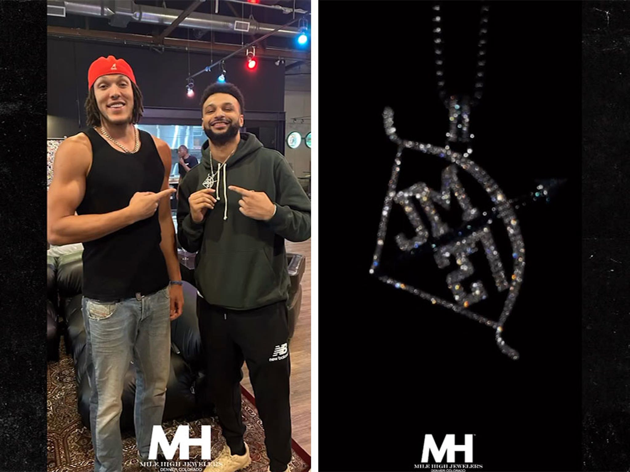 Derek Carr Gifts Davante Adams, Maxx Crosby Diamond Number Pendants