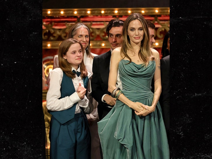 Angelina Jolie and daughter at the Tonys