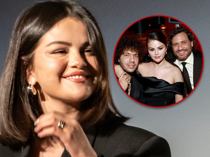 Selena Gomez Cuddles Up to Benny Blanco & Édgar Ramírez After Grinding Incident