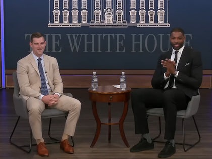 Tristan Thompson and Bo Hines at White House