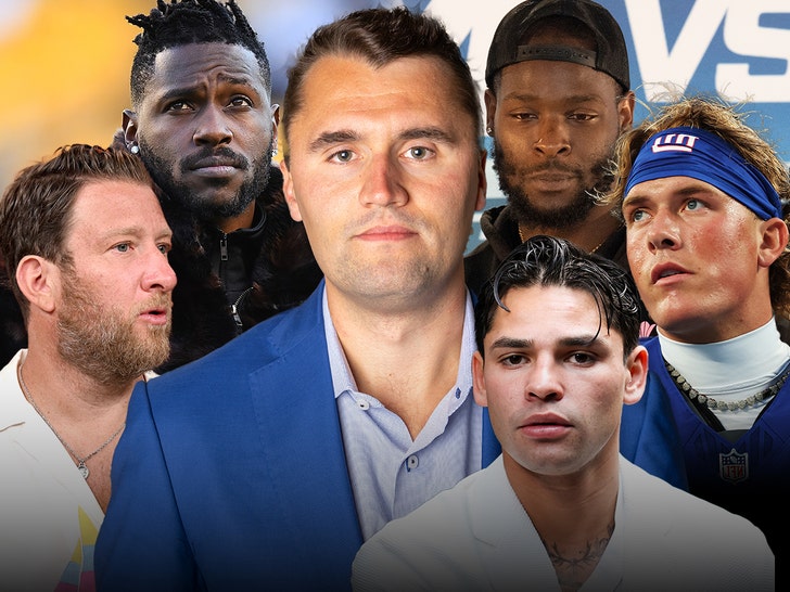 charlie kirk dave portnoy antonio brown and leveon bell ryan garcia getty 2