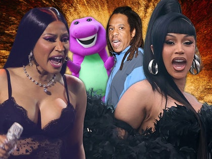 nicki minaj cardi b barney main getty 2